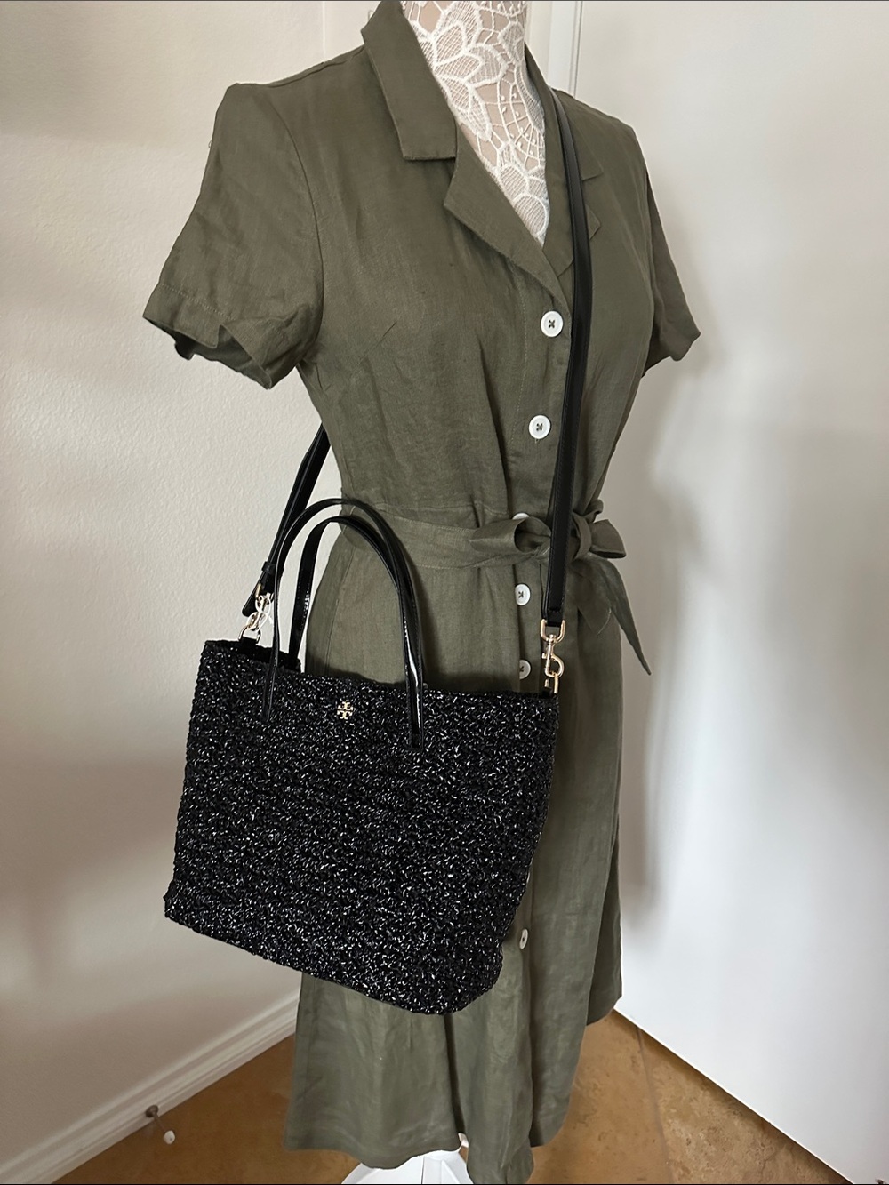 NWT Tory Burch Raffia Tote $550